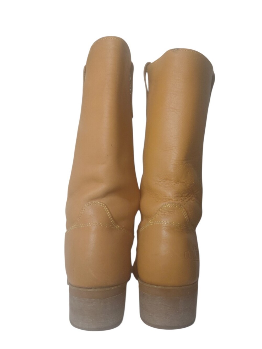 Vintage Colorado Tan Western Mid-Calf Boots Men's Size 8 W Cowboy Boots - Picture 6 of 13